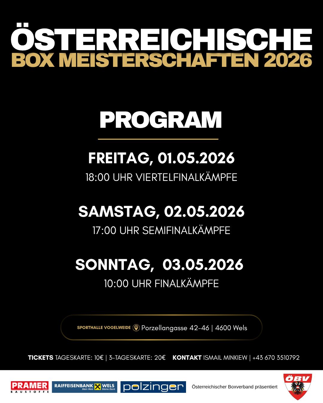 Österreichische Boxmeisterschaften 2026 in Wels